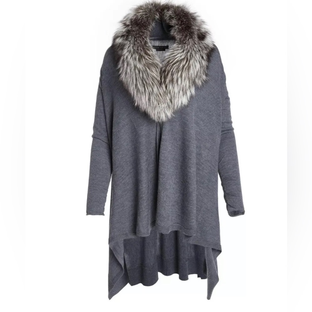 Alice&Olivia fur collar cardigan size XS